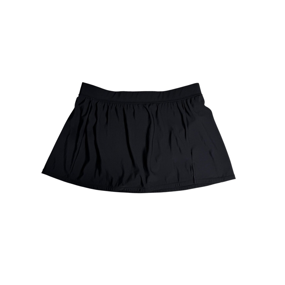 Aqua Green Womens Black Swim Skirt Built-in Brief Large 868062